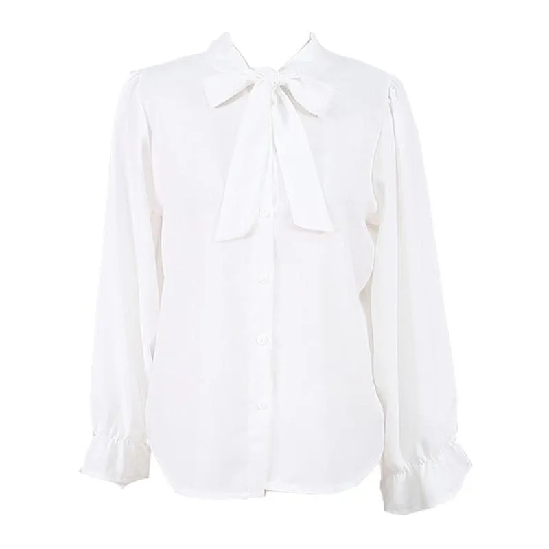 Bow Tie Chiffon Blouse