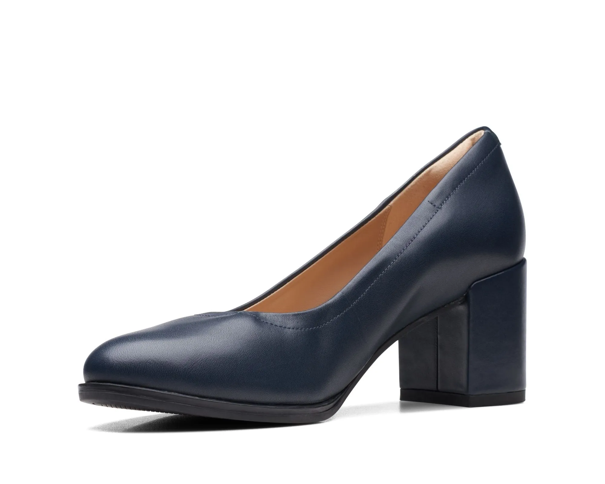 Clarks Freva55 Court Navy Leather