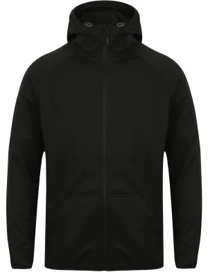 Cowley 2 Fleece Lined Zip Through Hoodie in Black - Dissident