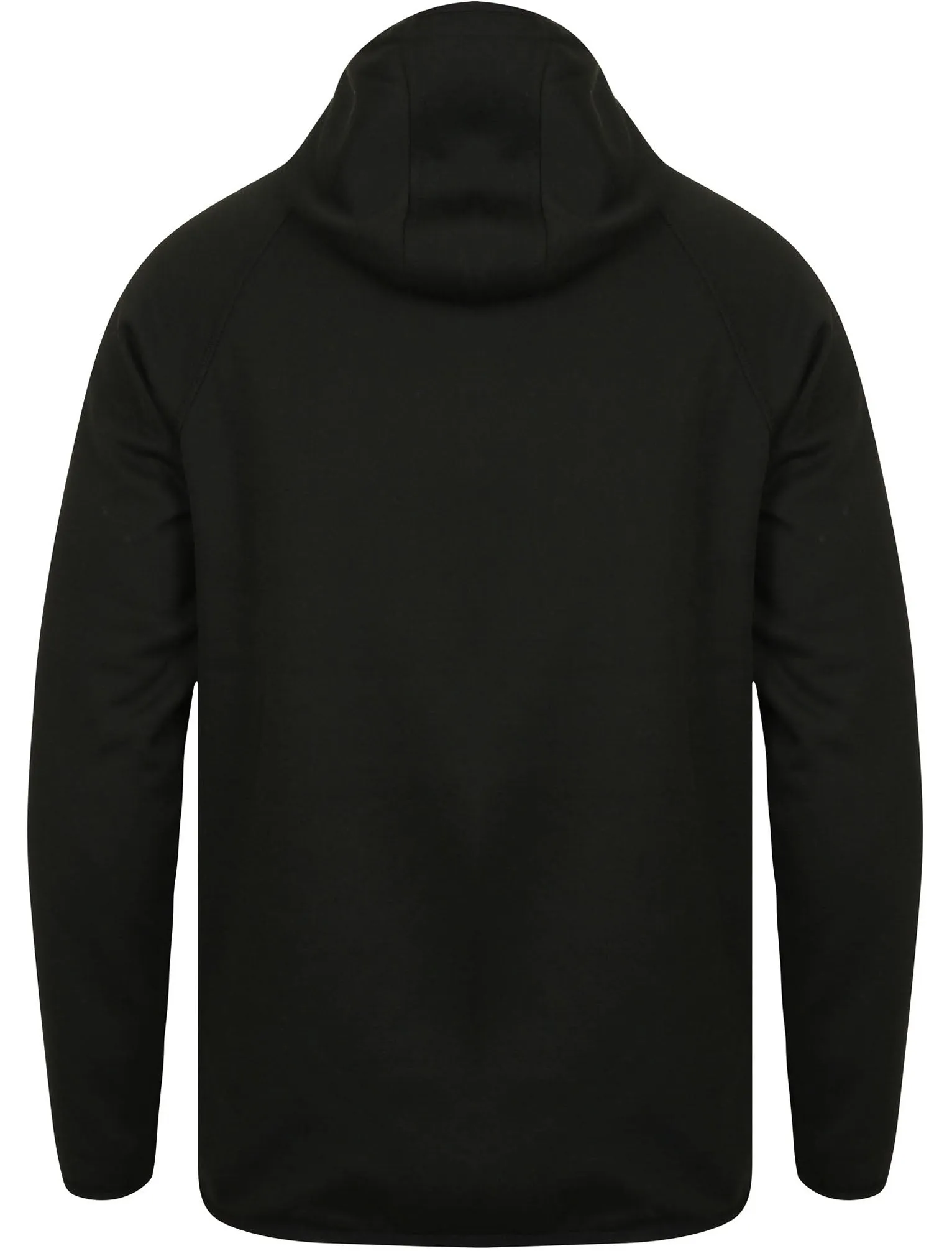 Cowley 2 Fleece Lined Zip Through Hoodie in Black - Dissident