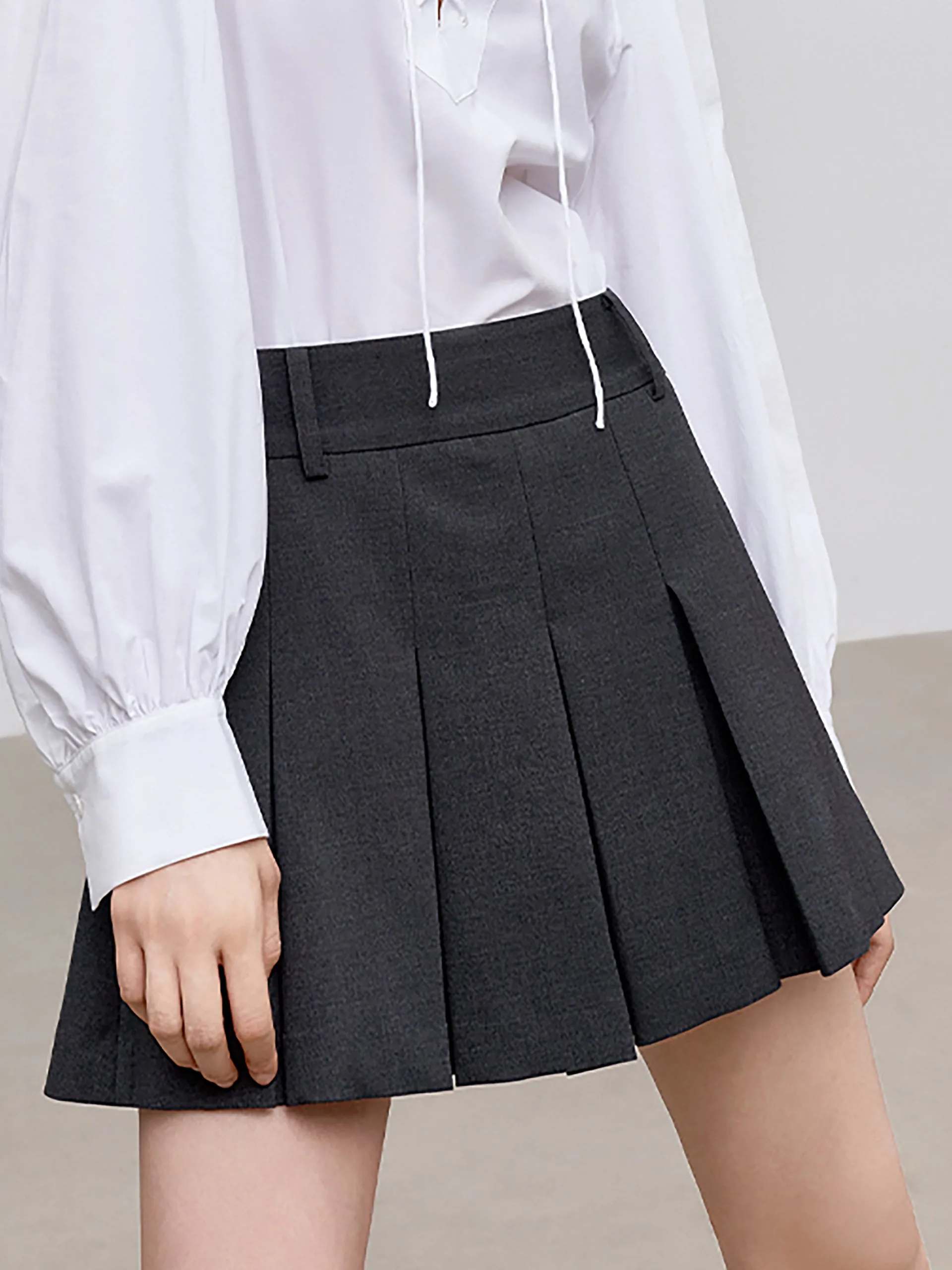 High Waist Pleated Culottes