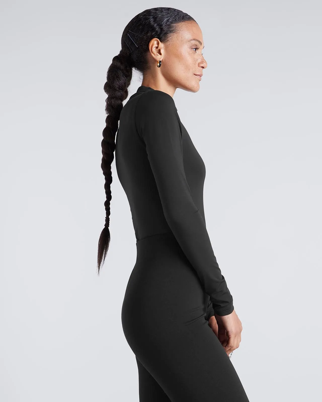 Kate Young x Splendid Silk-Modal Turtleneck Bodysuit