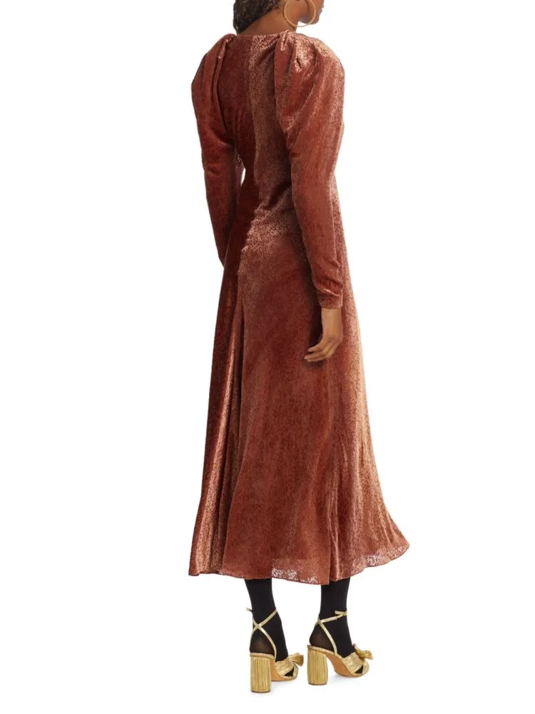 Lauren Tanya Taylor Velvet Wrap Dress, Rosewood