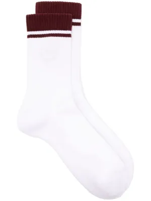 logo-embroidered cotton socks