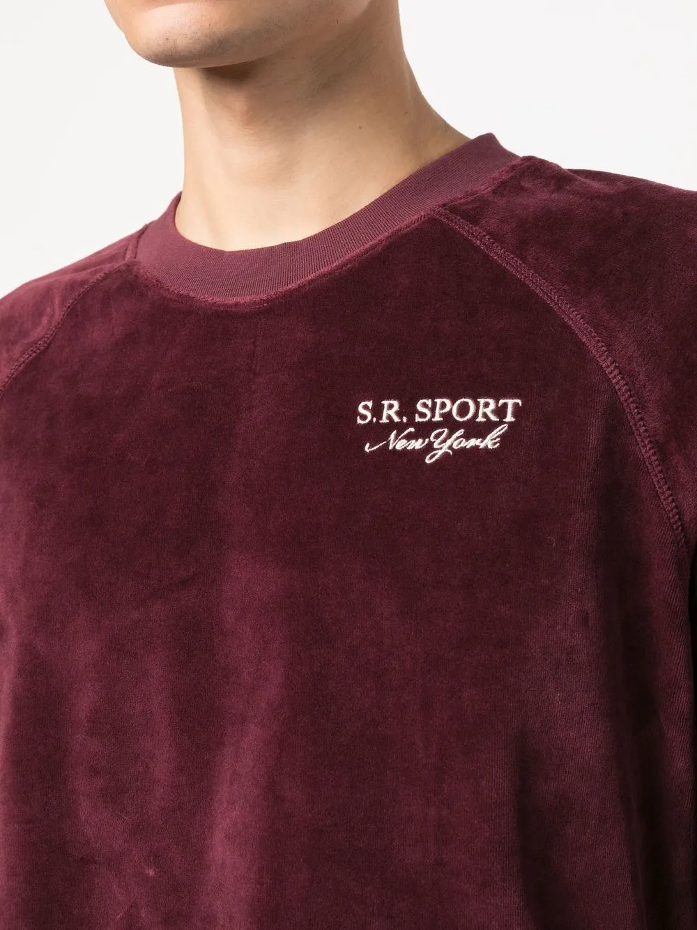 logo-embroidered long-sleeve sweatshirt