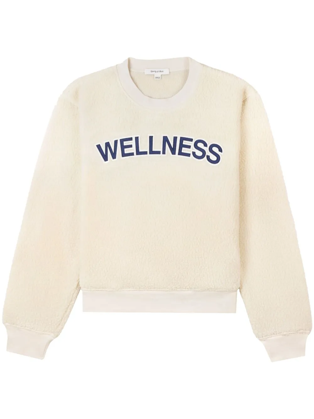 logo-patch fleece jumper