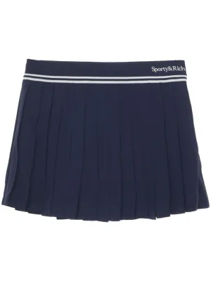 logo pleated skirt