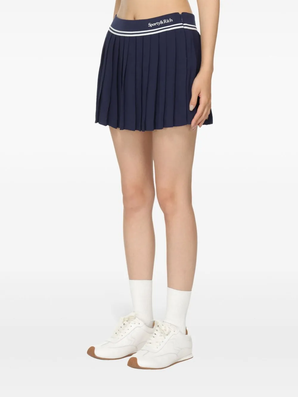 logo pleated skirt