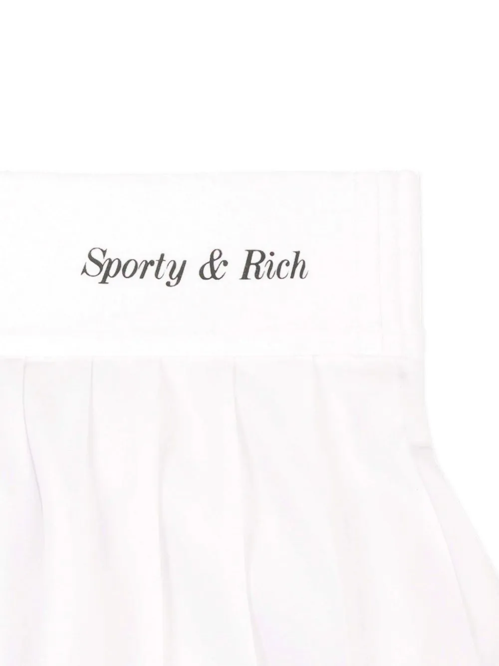 logo-print pleated miniskirt