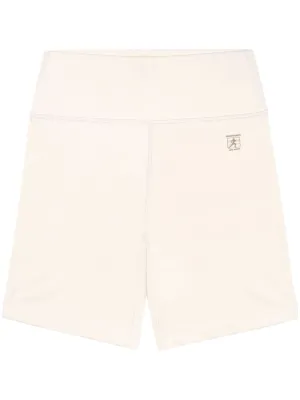 logo-print yoke-waist track shorts