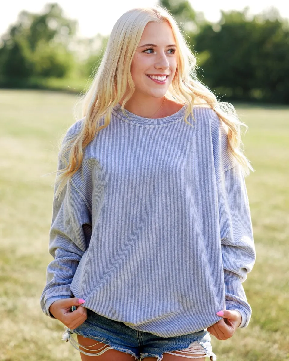 Luxury Corded Crew Sweatshirt