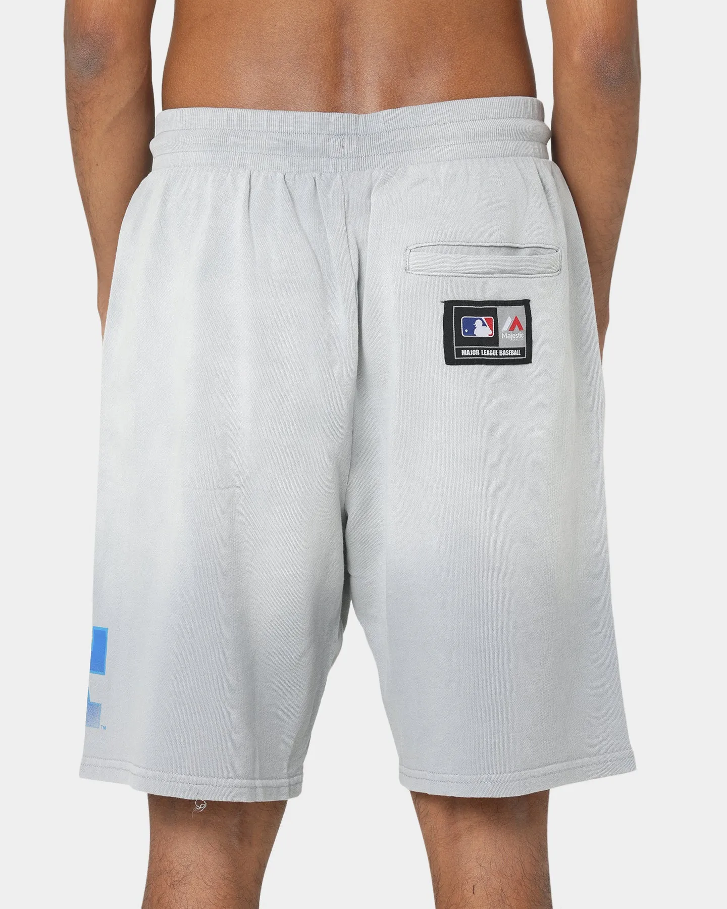 Majestic Athletic Los Angels Dodgers Solarised Contrast Shorts Warm Grey