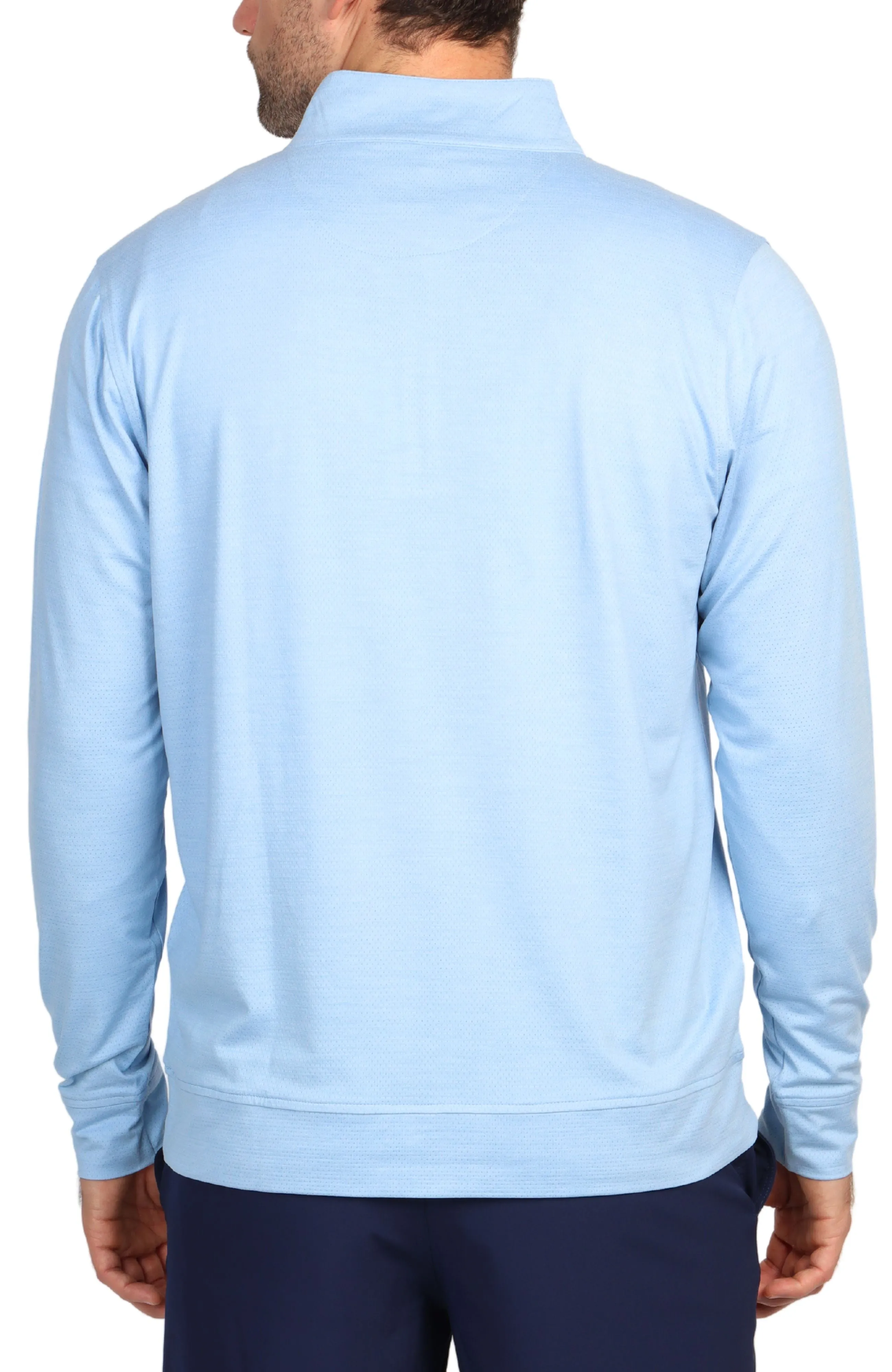 Melange Mesh Performance Quarter-Zip