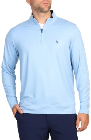 Melange Mesh Performance Quarter-Zip