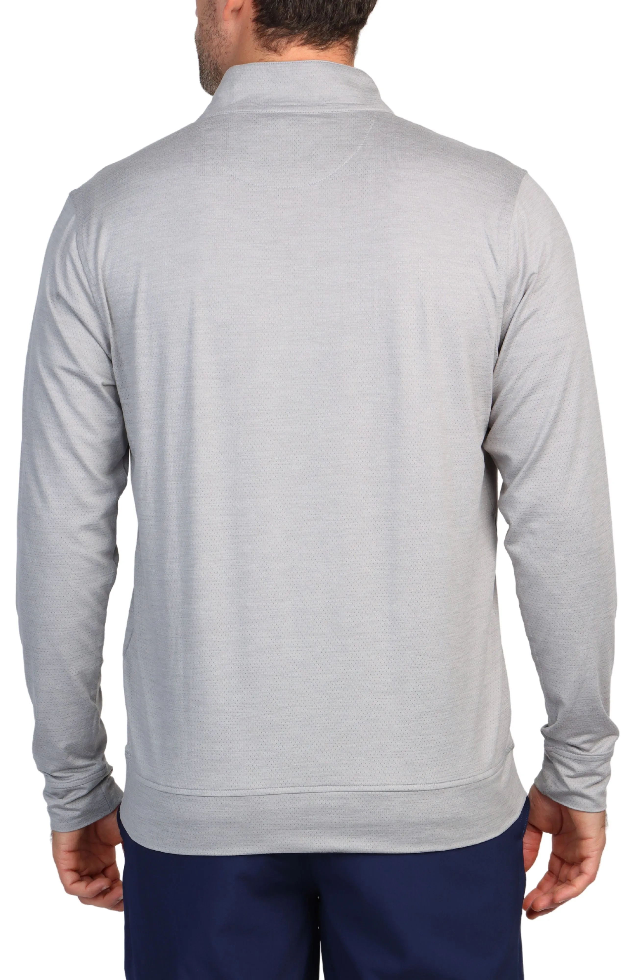 Melange Mesh Performance Quarter-Zip