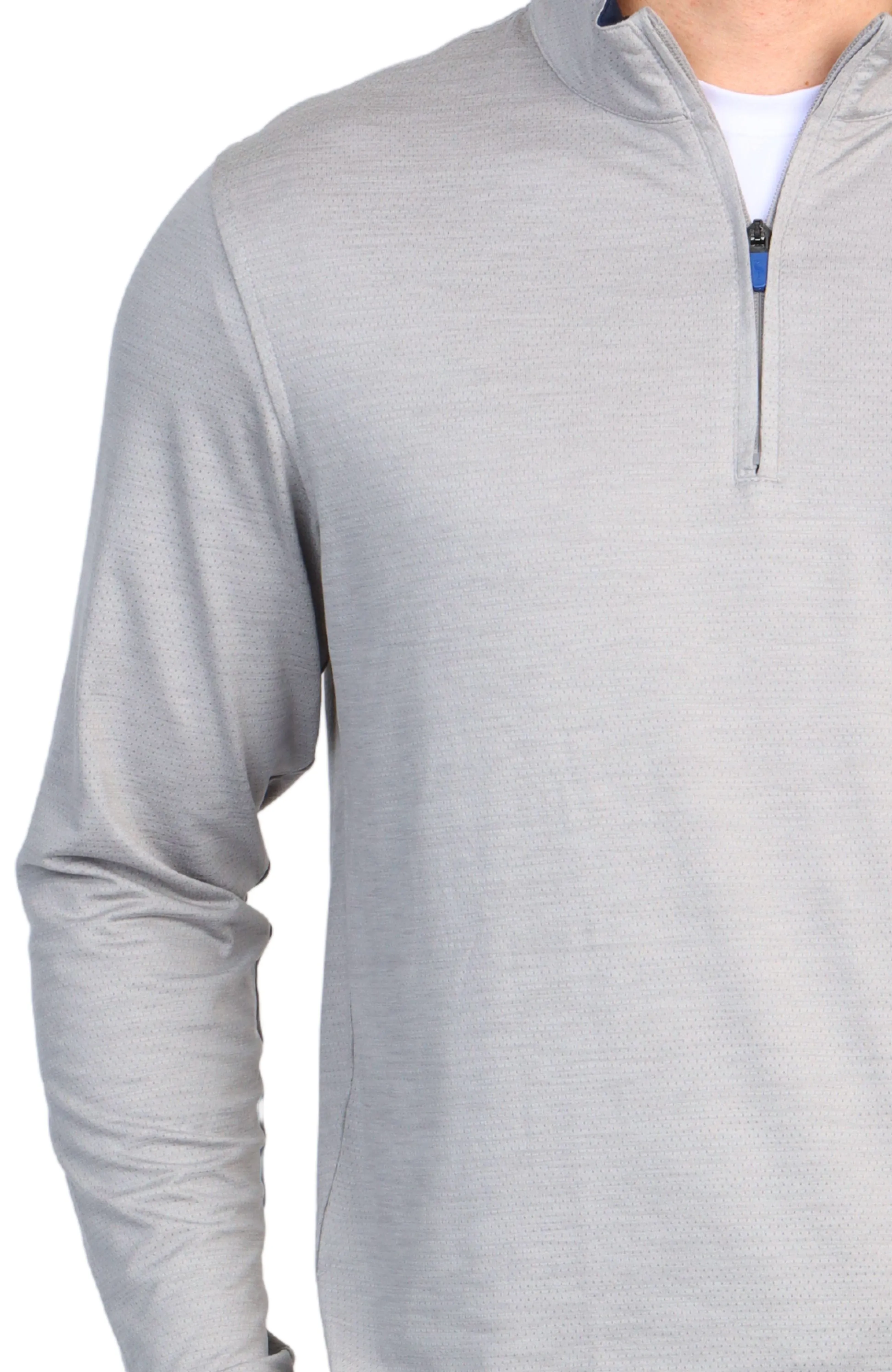 Melange Mesh Performance Quarter-Zip