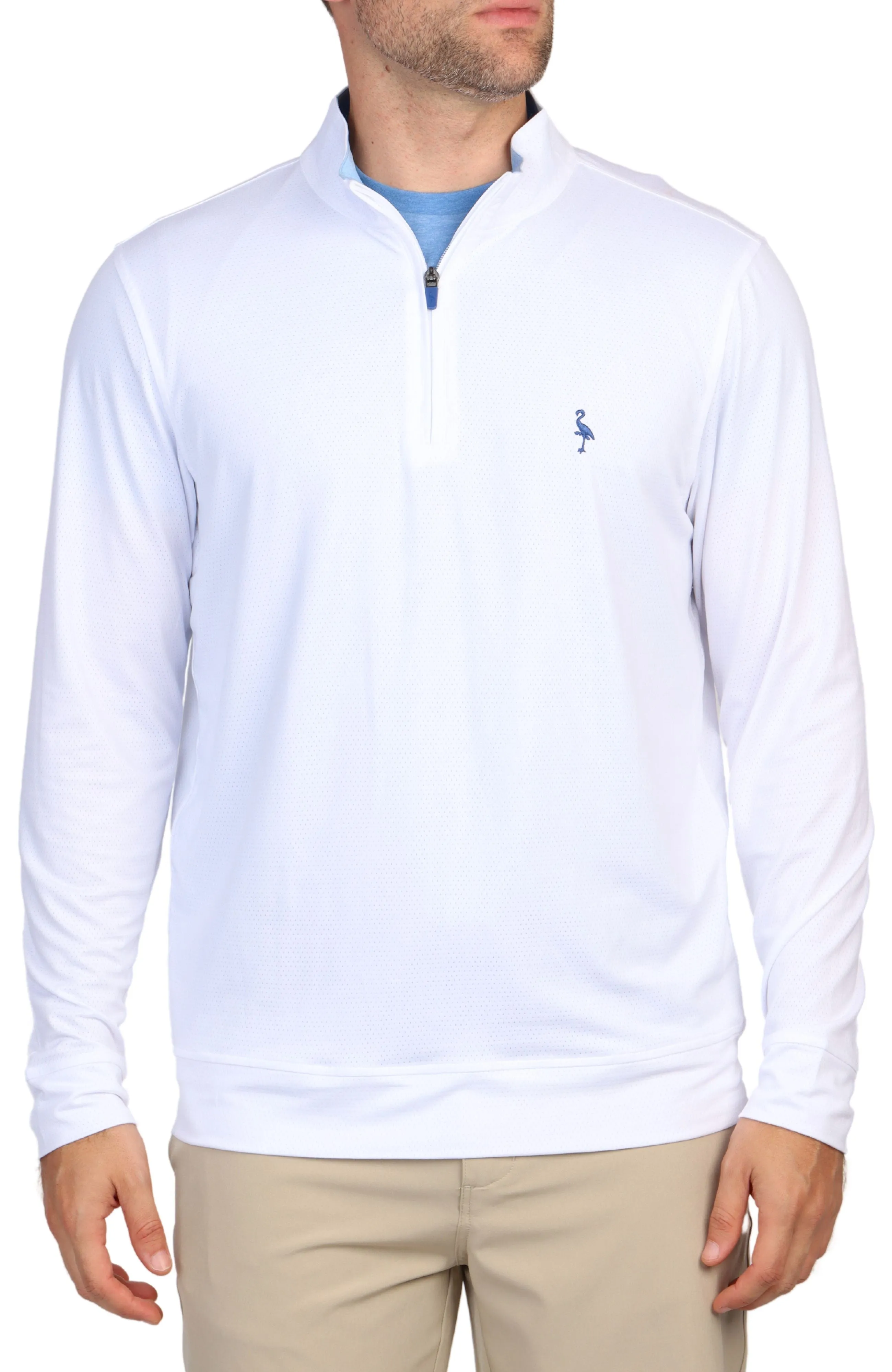 Melange Mesh Performance Quarter-Zip