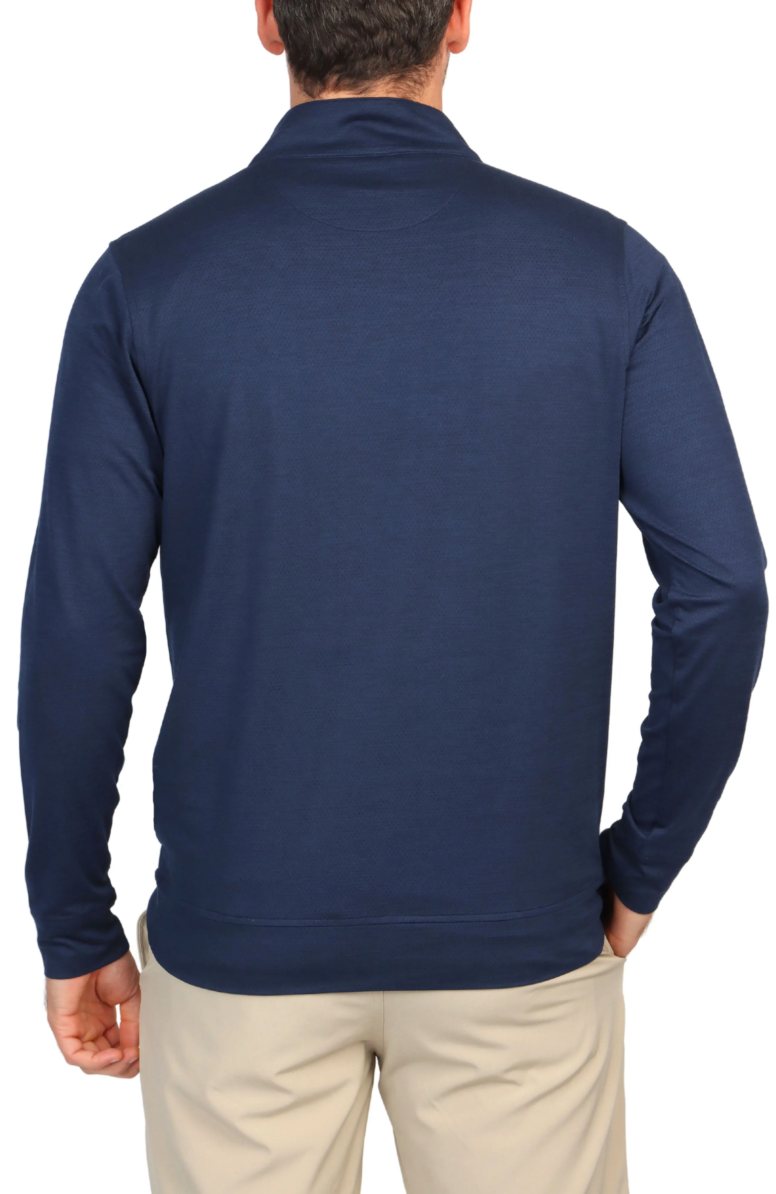 Melange Mesh Performance Quarter-Zip