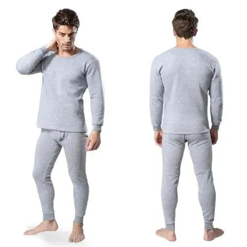 Men's 2-Piece Cotton Thermal Set with Shirt & Pants