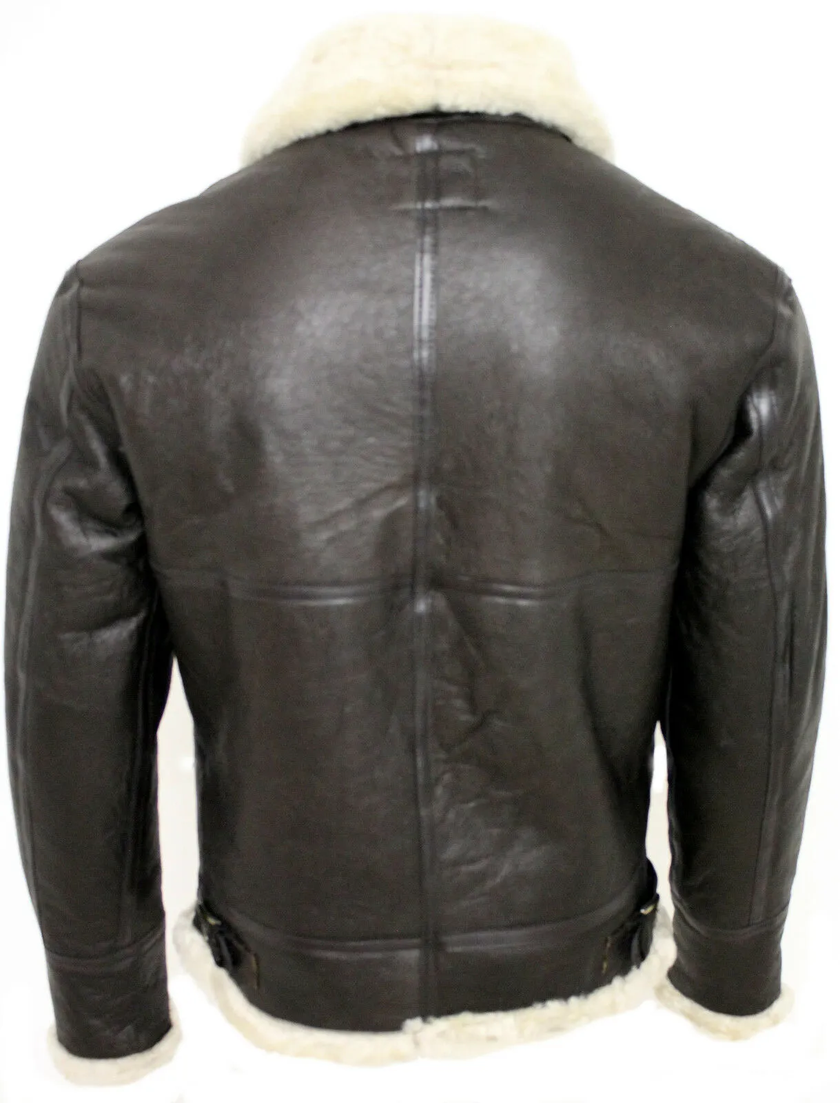 Men's Classic Real Sheepskin Pilot flying Bomber Aviator B3 Shearling Leather Jakets