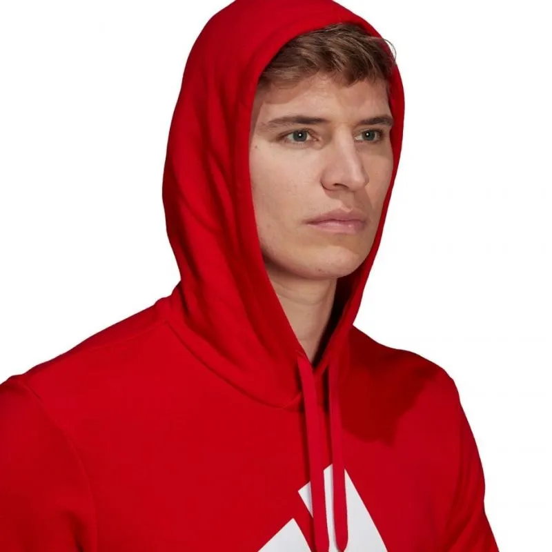 Men's Red Adidas Essentials Big Logo Hoodie - Cozy Comfort with Stylish Appeal