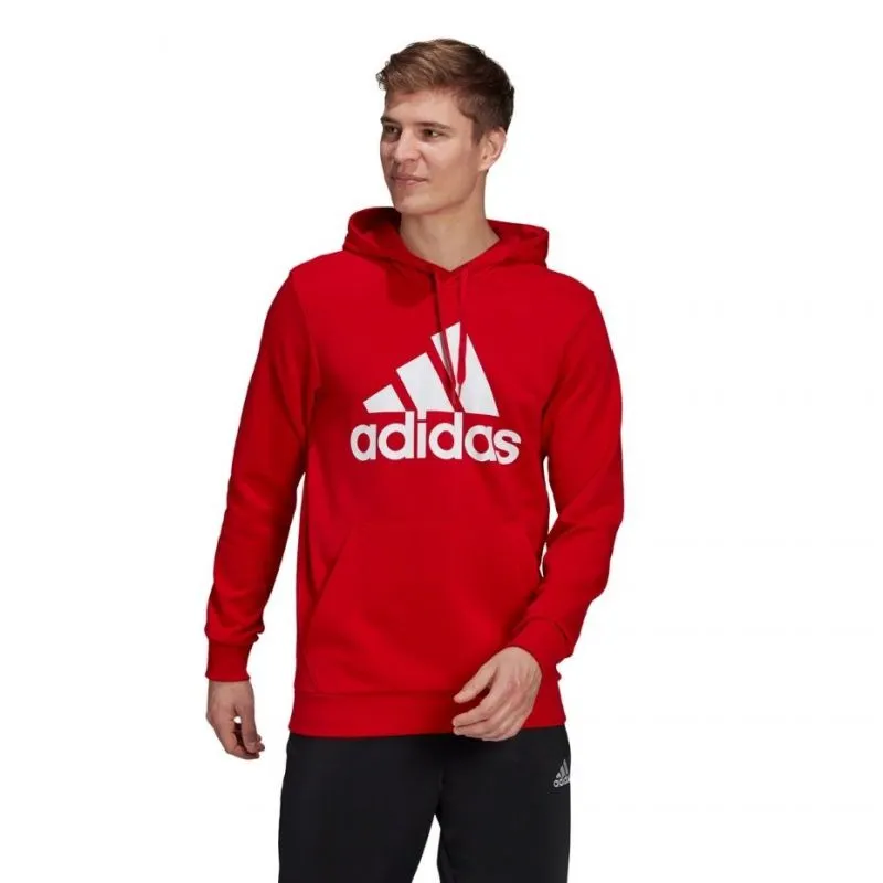 Men's Red Adidas Essentials Big Logo Hoodie - Cozy Comfort with Stylish Appeal