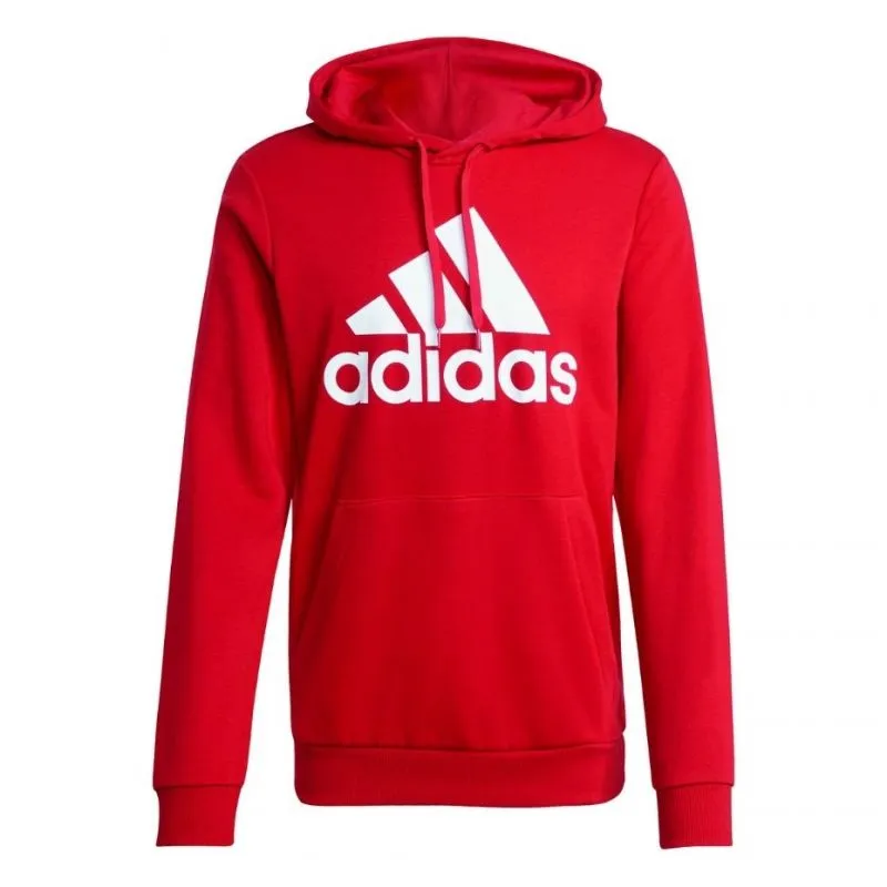 Men's Red Adidas Essentials Big Logo Hoodie - Cozy Comfort with Stylish Appeal