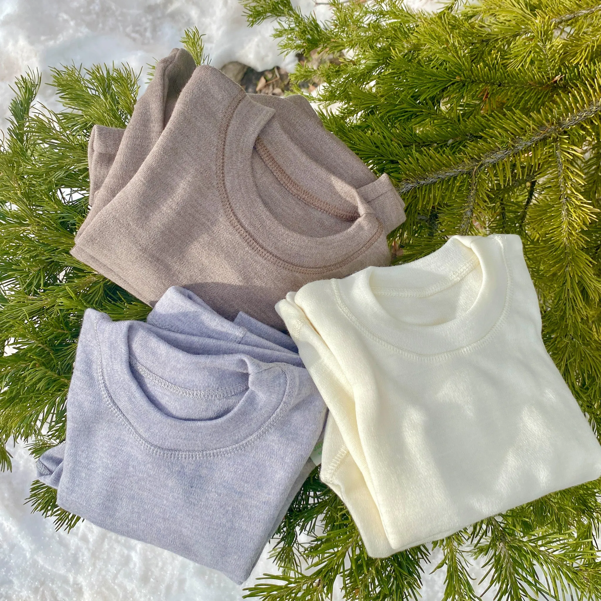 MERINO THERMAL BASELAYER SET - mele beige