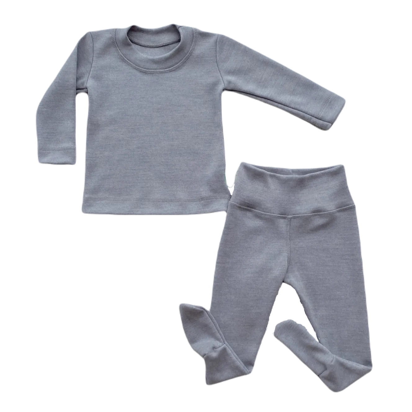 MERINO THERMAL BASELAYER SET - silver gray