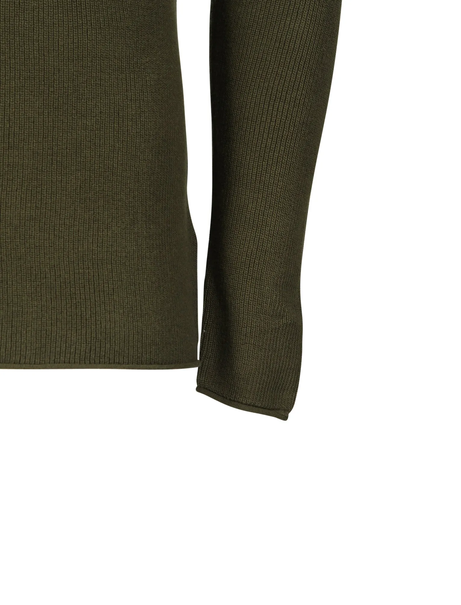 Milburn Ribbed Crew Neck Knitted Jumper In Khaki - Dissident