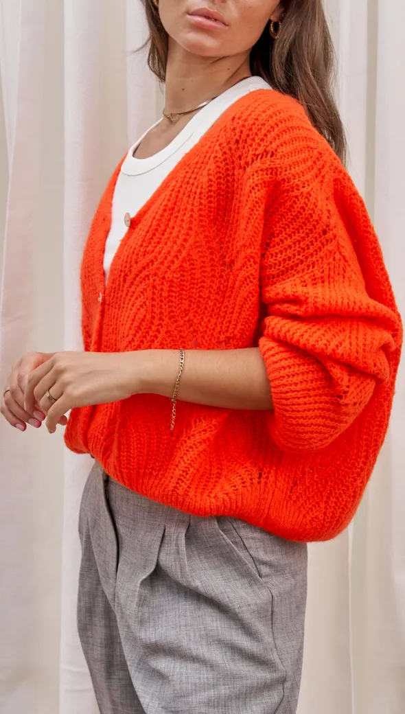 MILEY CARDIGAN - GRAPEFRUIT