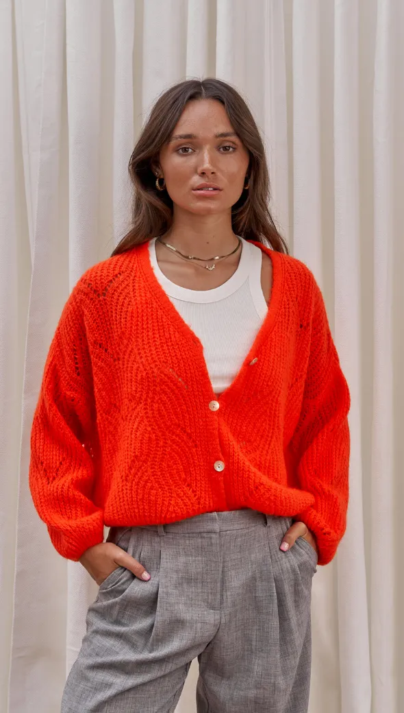 MILEY CARDIGAN - GRAPEFRUIT