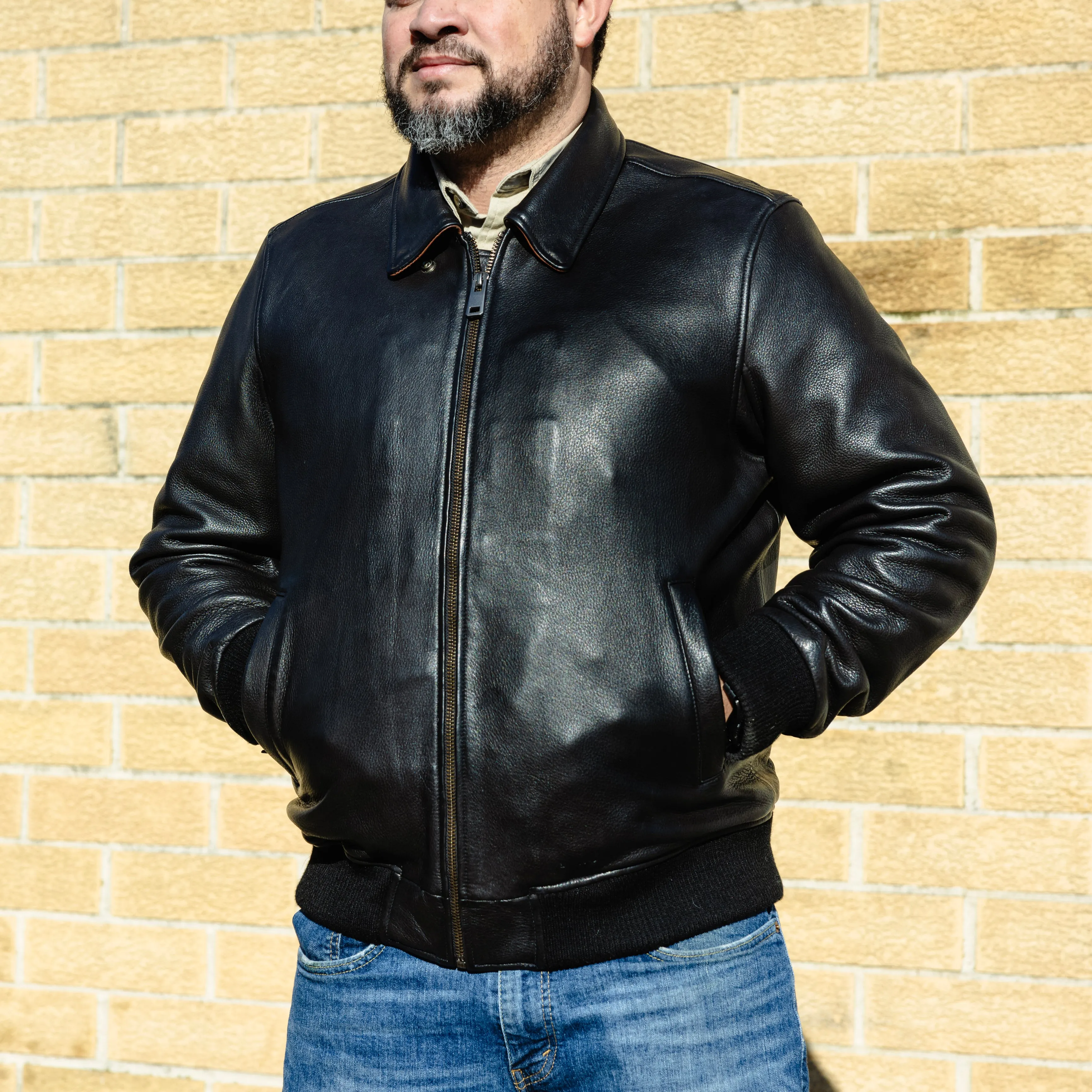 Moto Bomber - Men's Leather Jacket