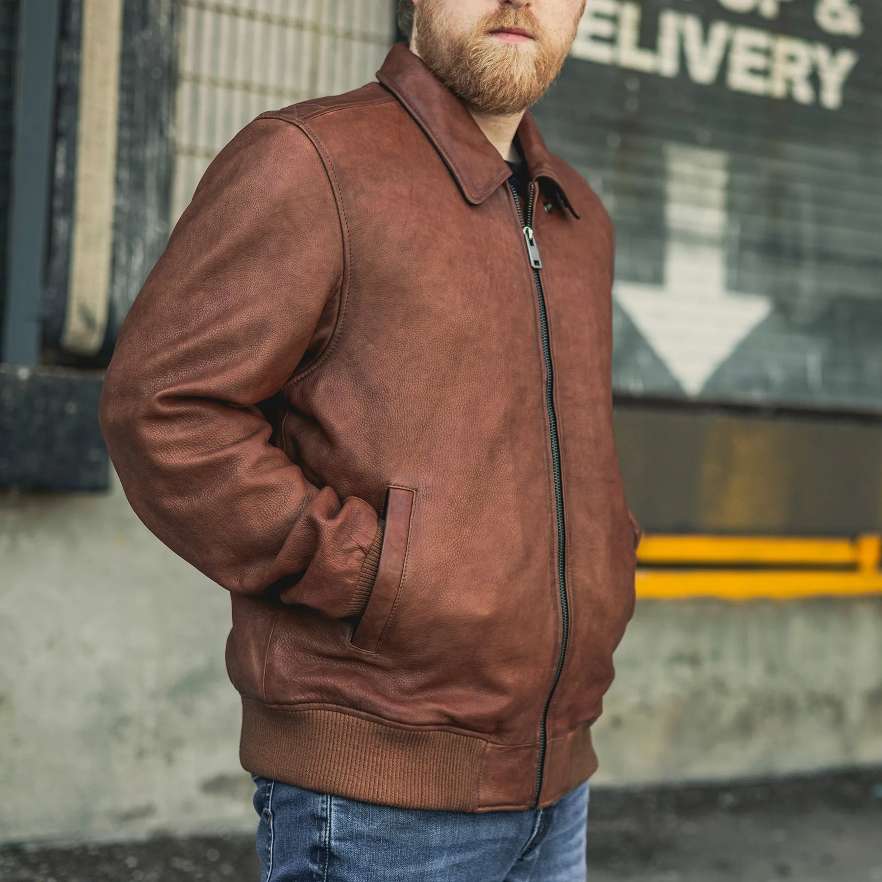 Moto Bomber - Men's Leather Jacket