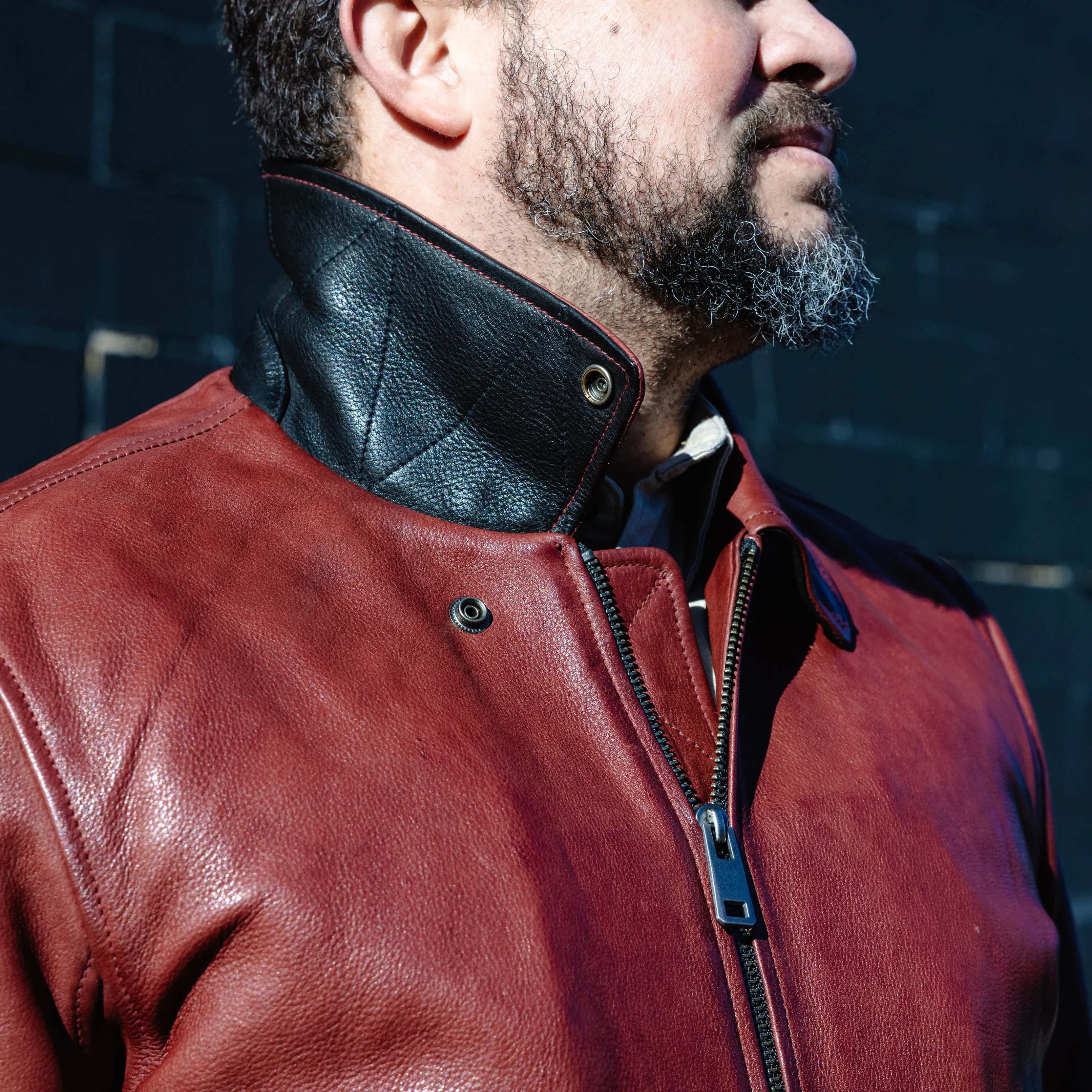 Moto Bomber - Men's Leather Jacket