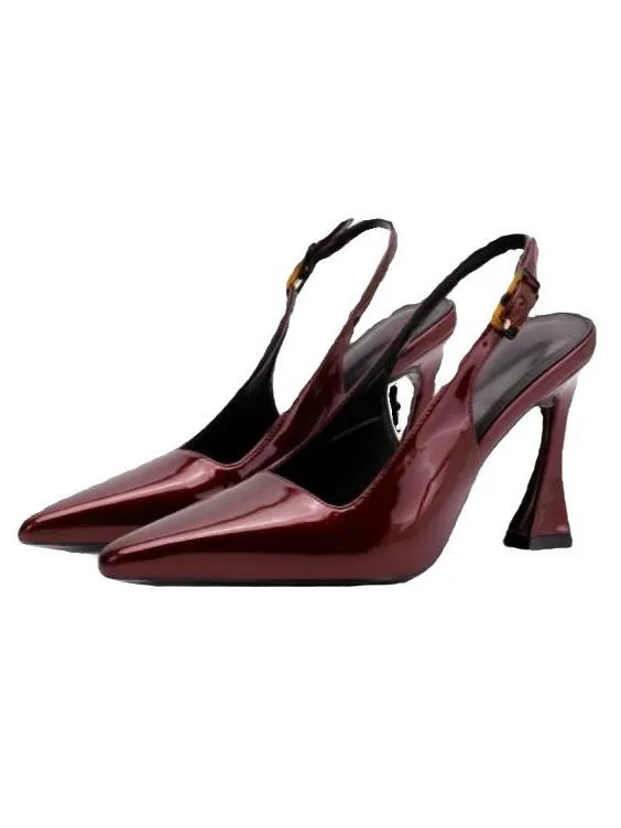 Patent Leather Slingback Pumps