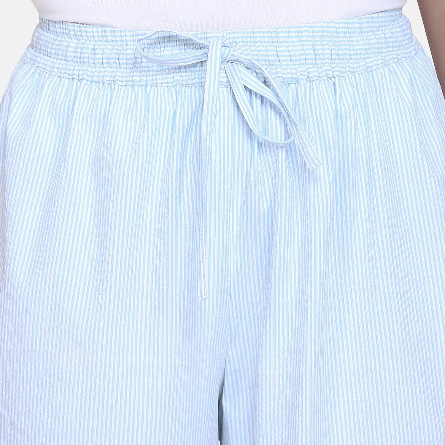 PowerSutra Sky Blue Cotton Ladies Culottes