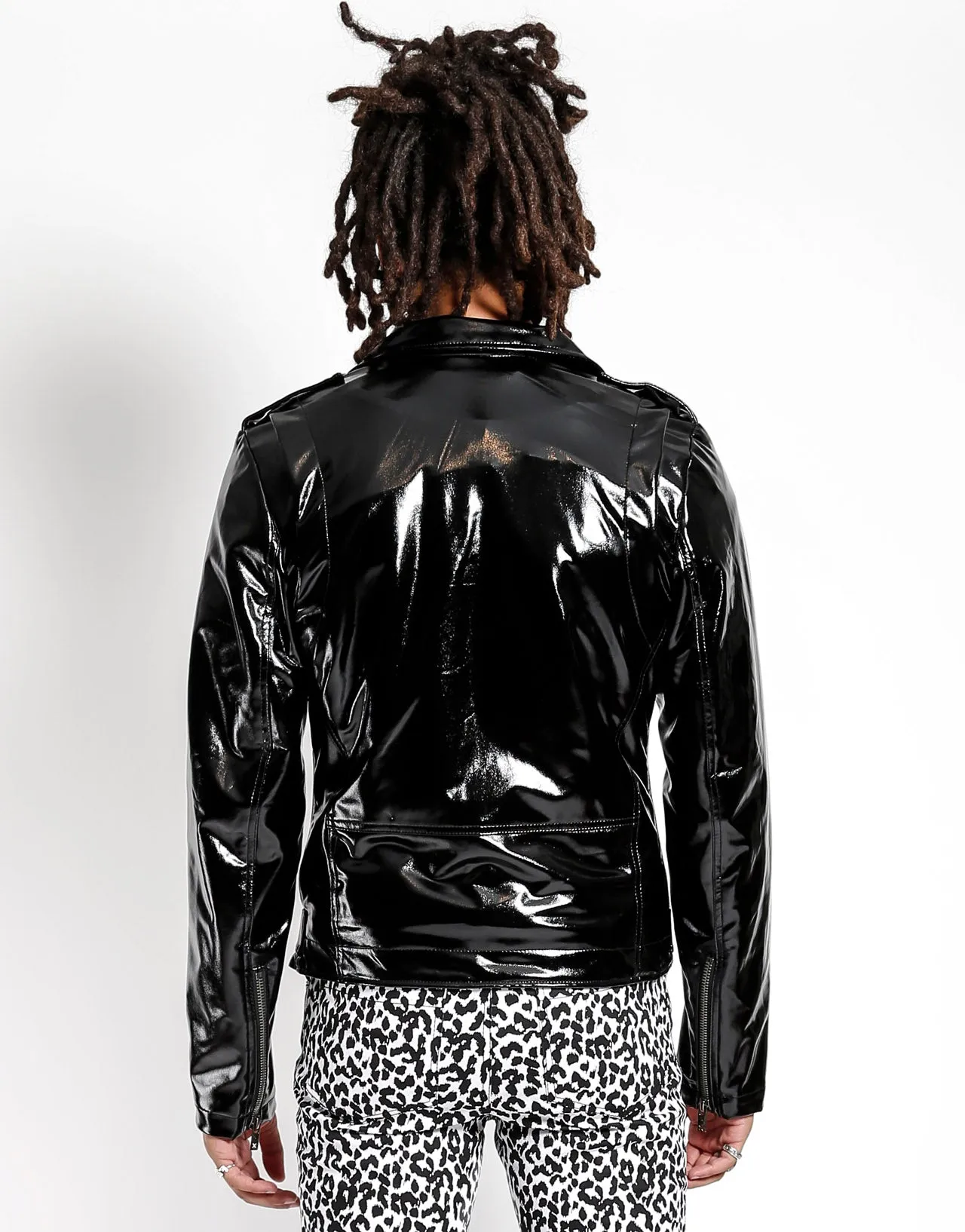 PVC Vinyl Moto Jacket