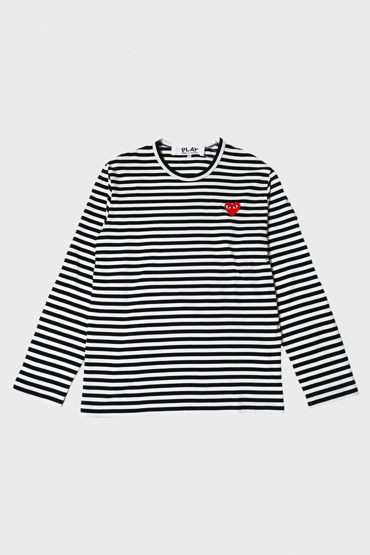 Red Heart Striped T-Shirt - Black/White