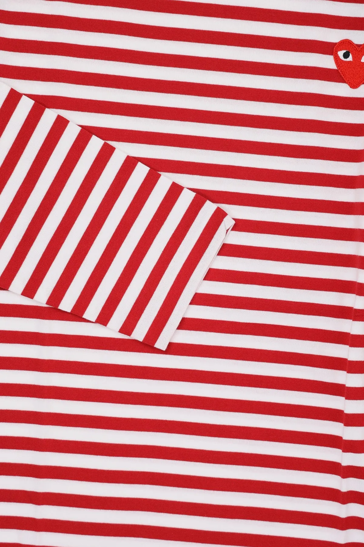 Red Heart Striped T-Shirt - Red/White