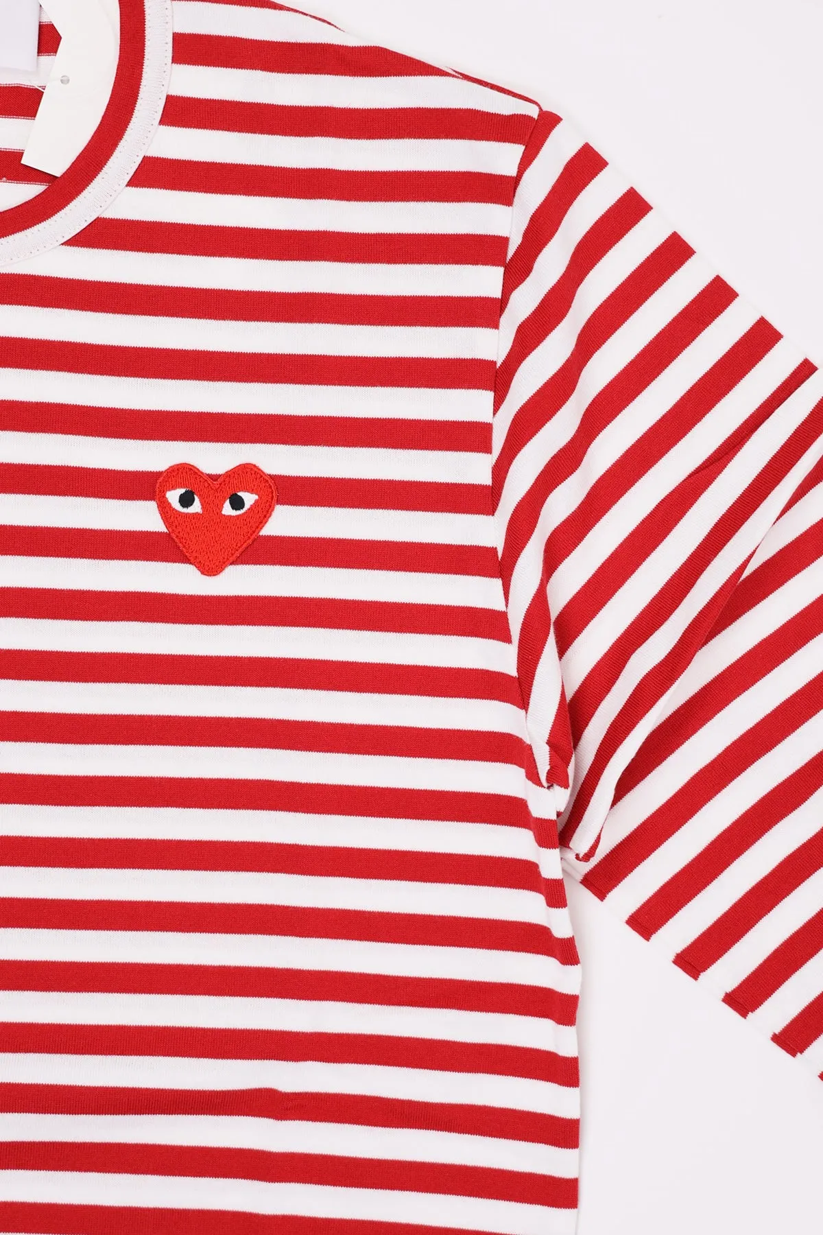 Red Heart Striped T-Shirt - Red/White