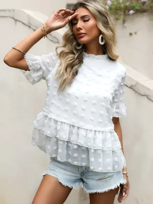 Ruffled Chiffon Shirt