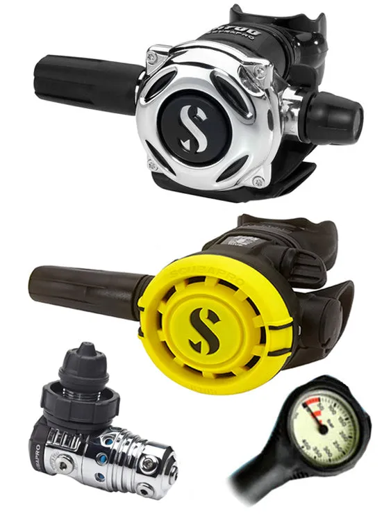 Scubapro Regulator Set: MK25 Evo (DIN or Yoke) / A700 / Octopus & Free Termo Gauge