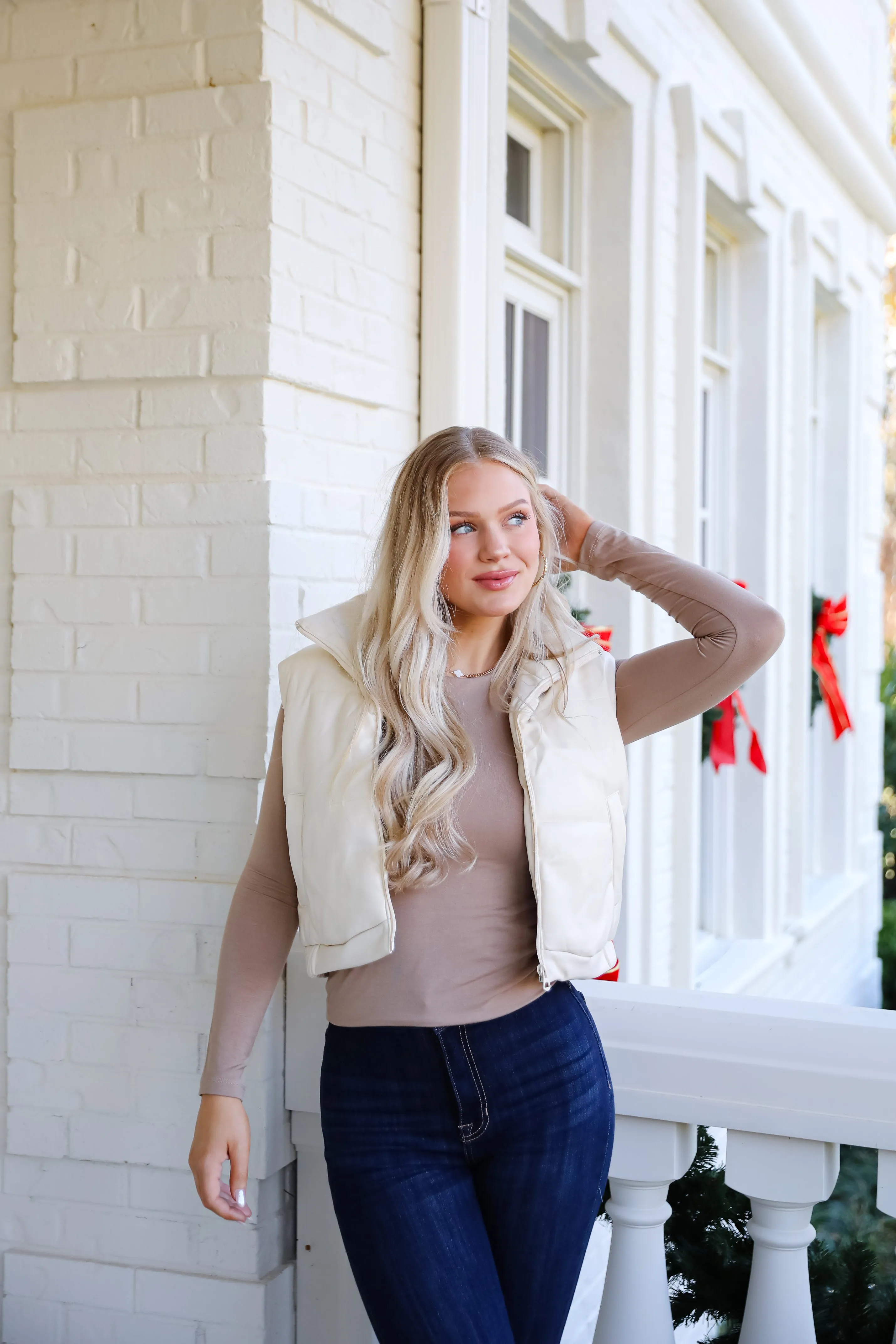 Seriously Chic Leather Puffer Vest - DOORBUSTER