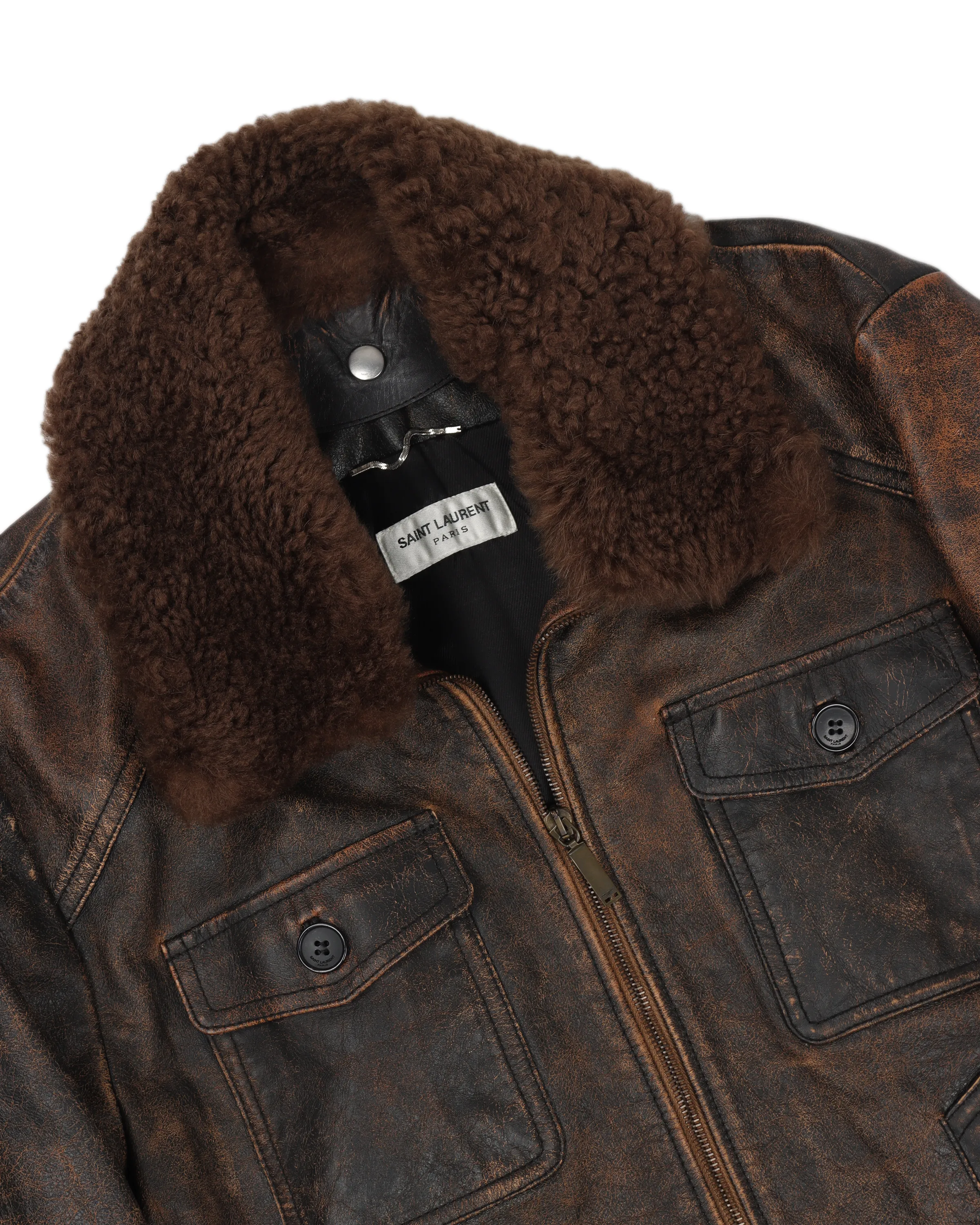 Shearling Leather Bomber Jacket (2017)