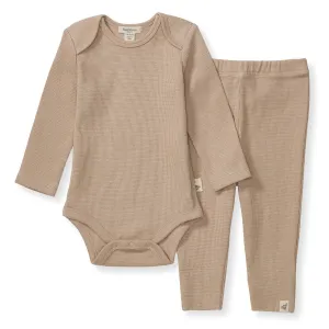 Thermal Bodysuit and Pant Set - Cremini