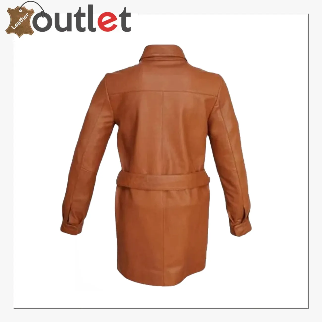 Women's Brown Leather Dress Shirt