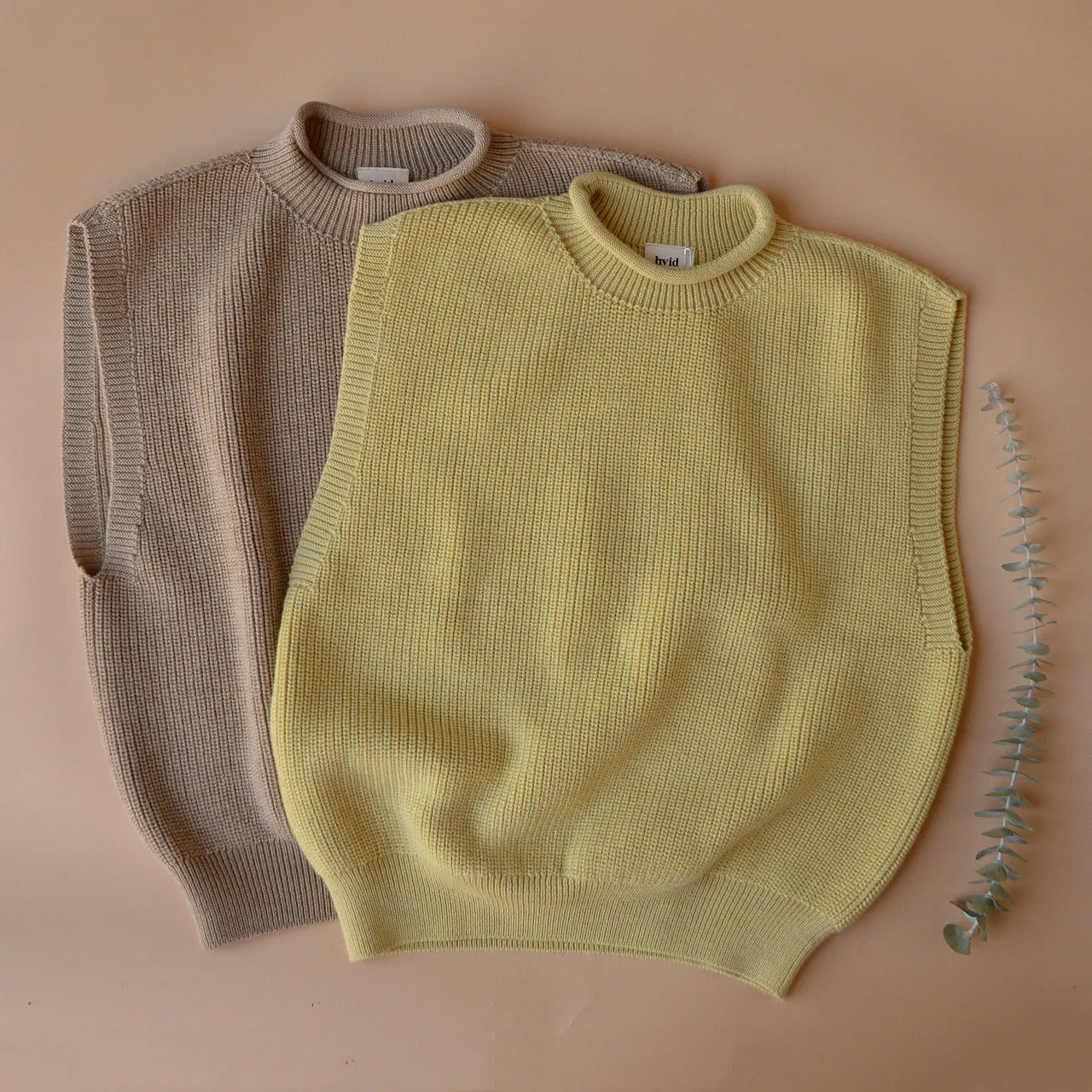 Women's Knitted Vest - 100% Merino Wool - Light Yellow (S- XL)