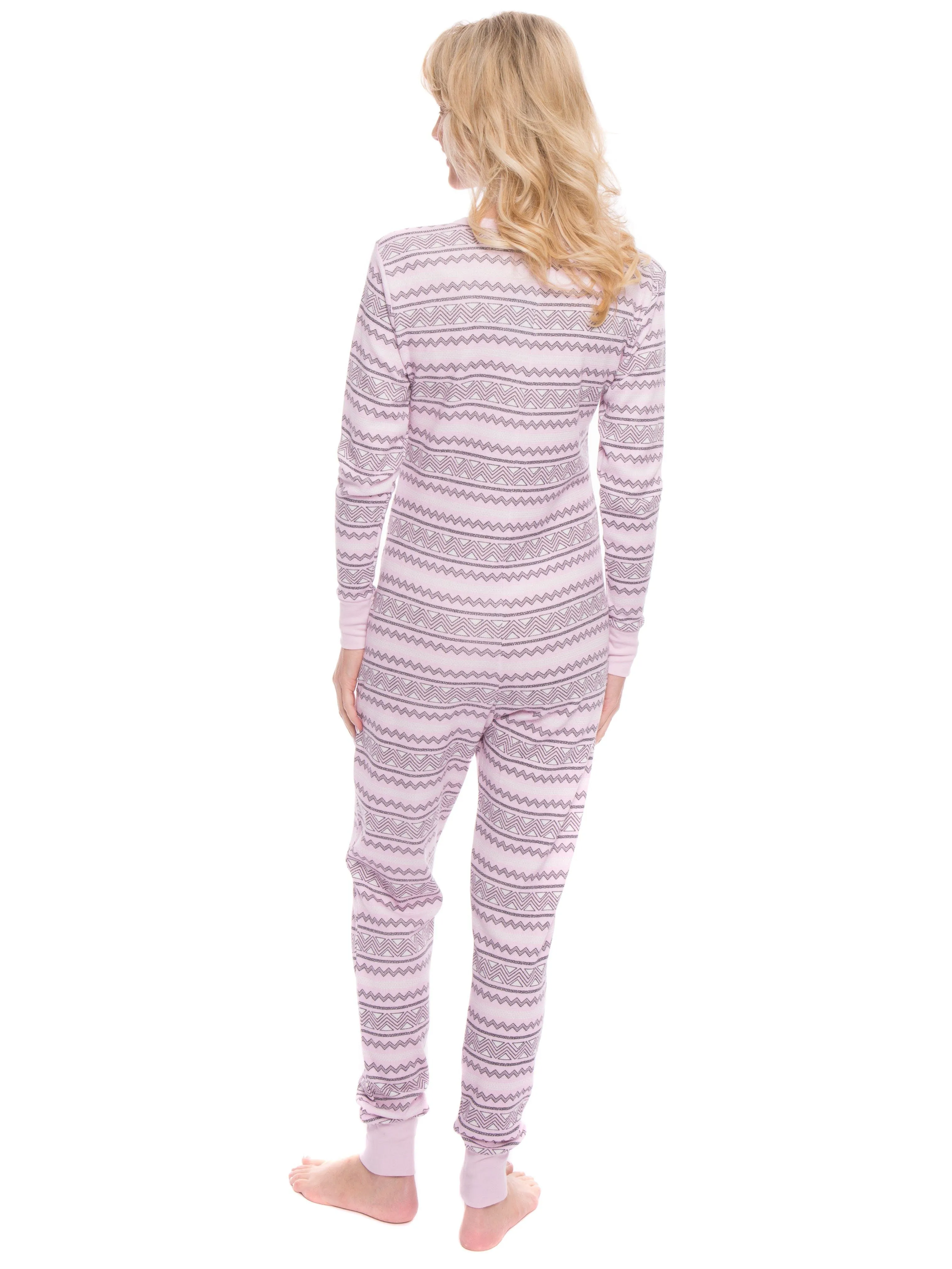 Women's Waffle Knit Thermal Onesie Pajama