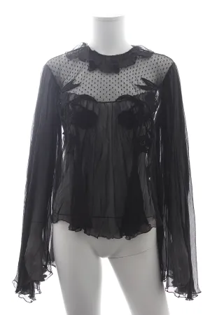 Zuhair Murad Embroidered Silk-Chiffon Blouse